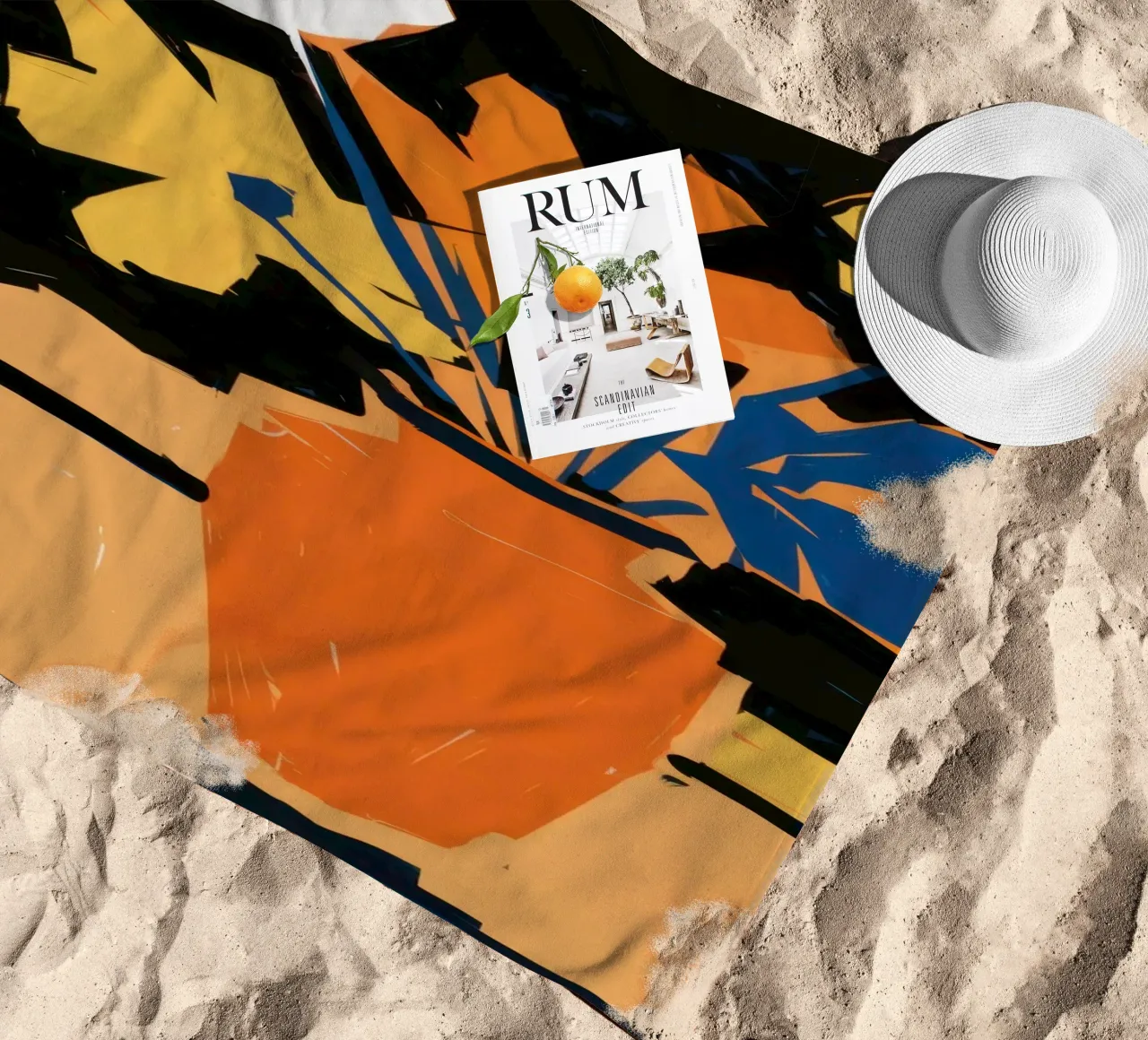 Fusione di colori fauve telo mare da Sky Velour