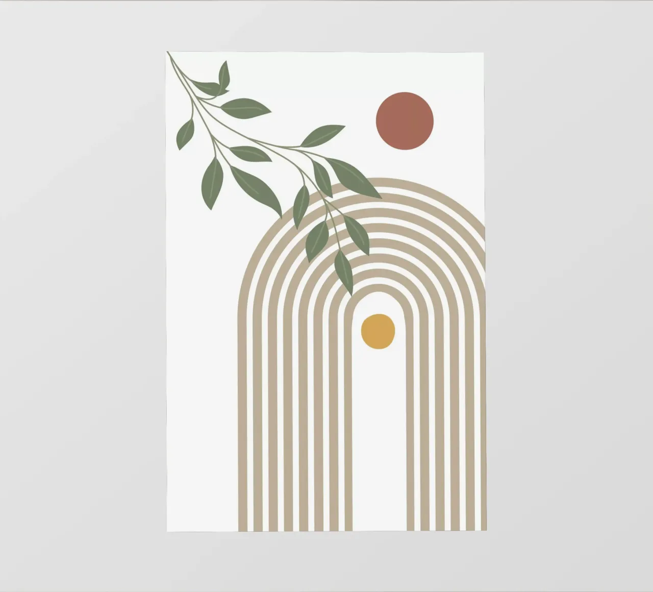 Mid Century Modern Art backlit film by DesignArt