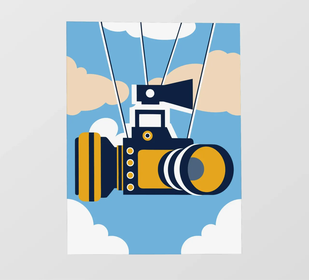 Zwevende camera fotobehang van Jurshopp