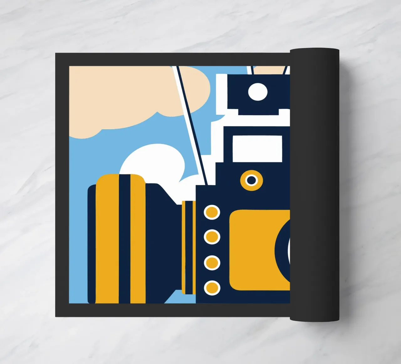 Floating Camera doormat by Jurshopp