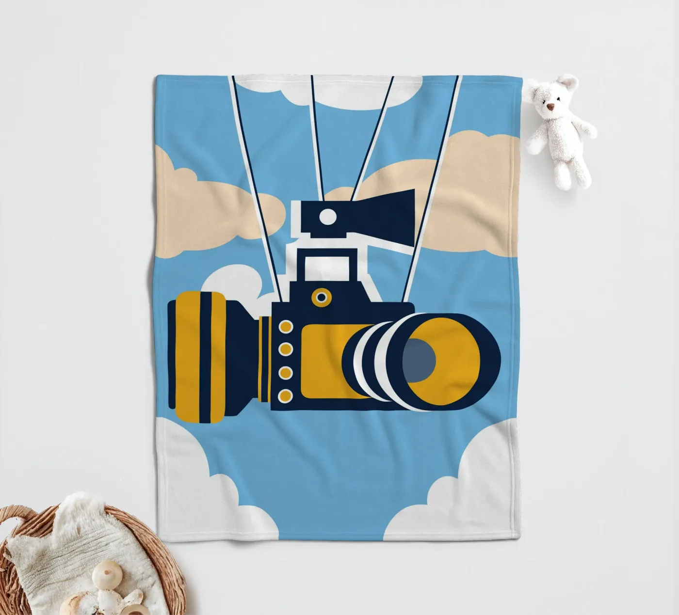 Floating Camera fleece blanket by Jurshopp