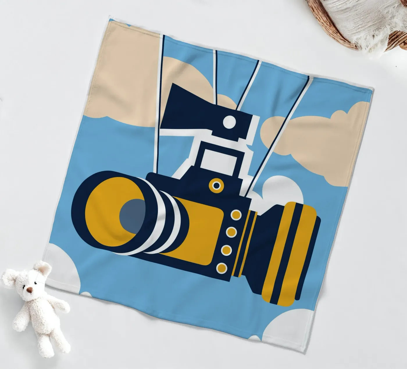 Floating Camera fleece blanket by Jurshopp