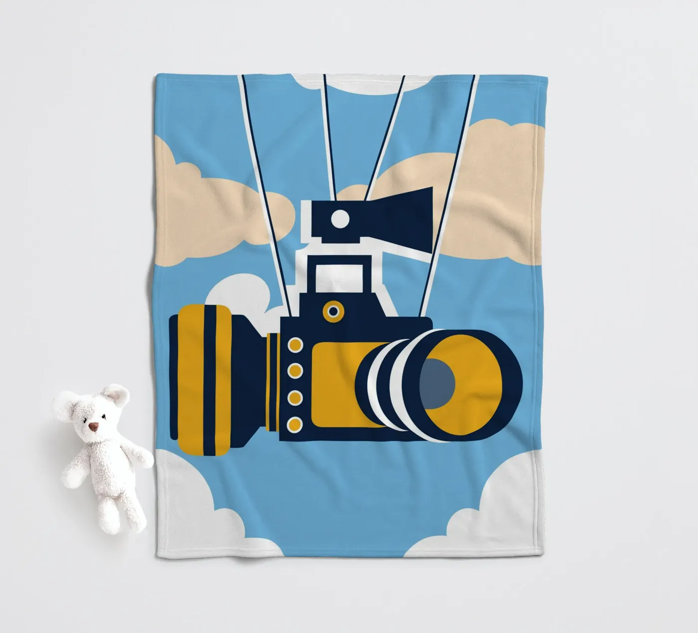 Floating Camera fleece blanket by Jurshopp