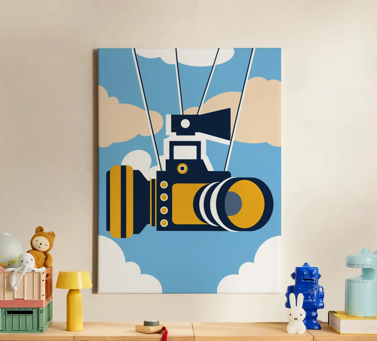 Floating Camera canvas by Jurshopp