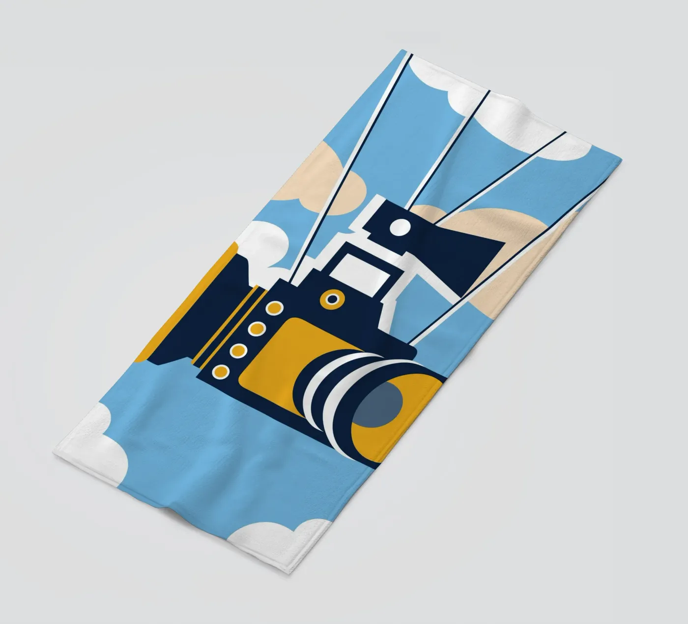 Zwevende camera strandhanddoek van Jurshopp