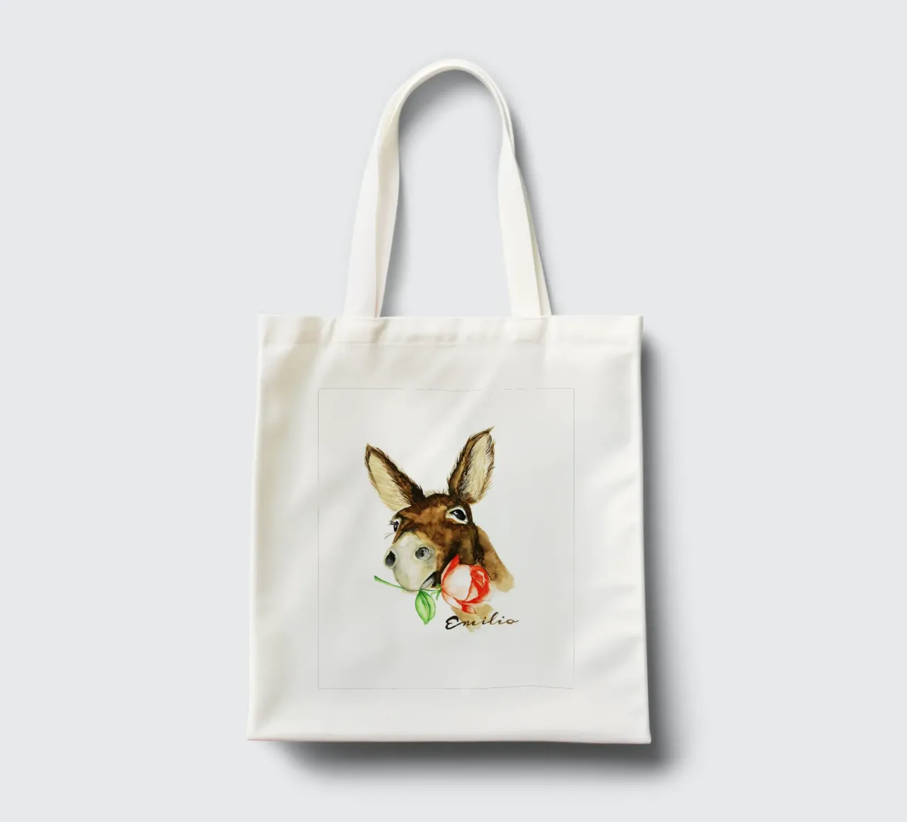 Emilio the Donkey borsa in juta da Nathys_illustration