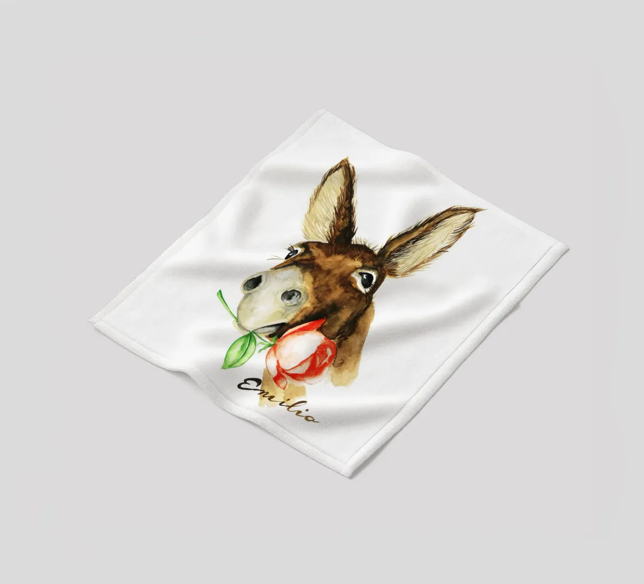 Emilio the Donkey coperta in pile da Nathys_illustration