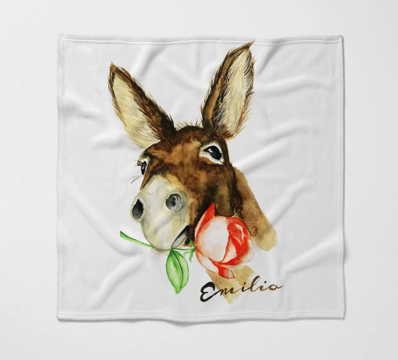 Emilio the Donkey coperta in pile da Nathys_illustration