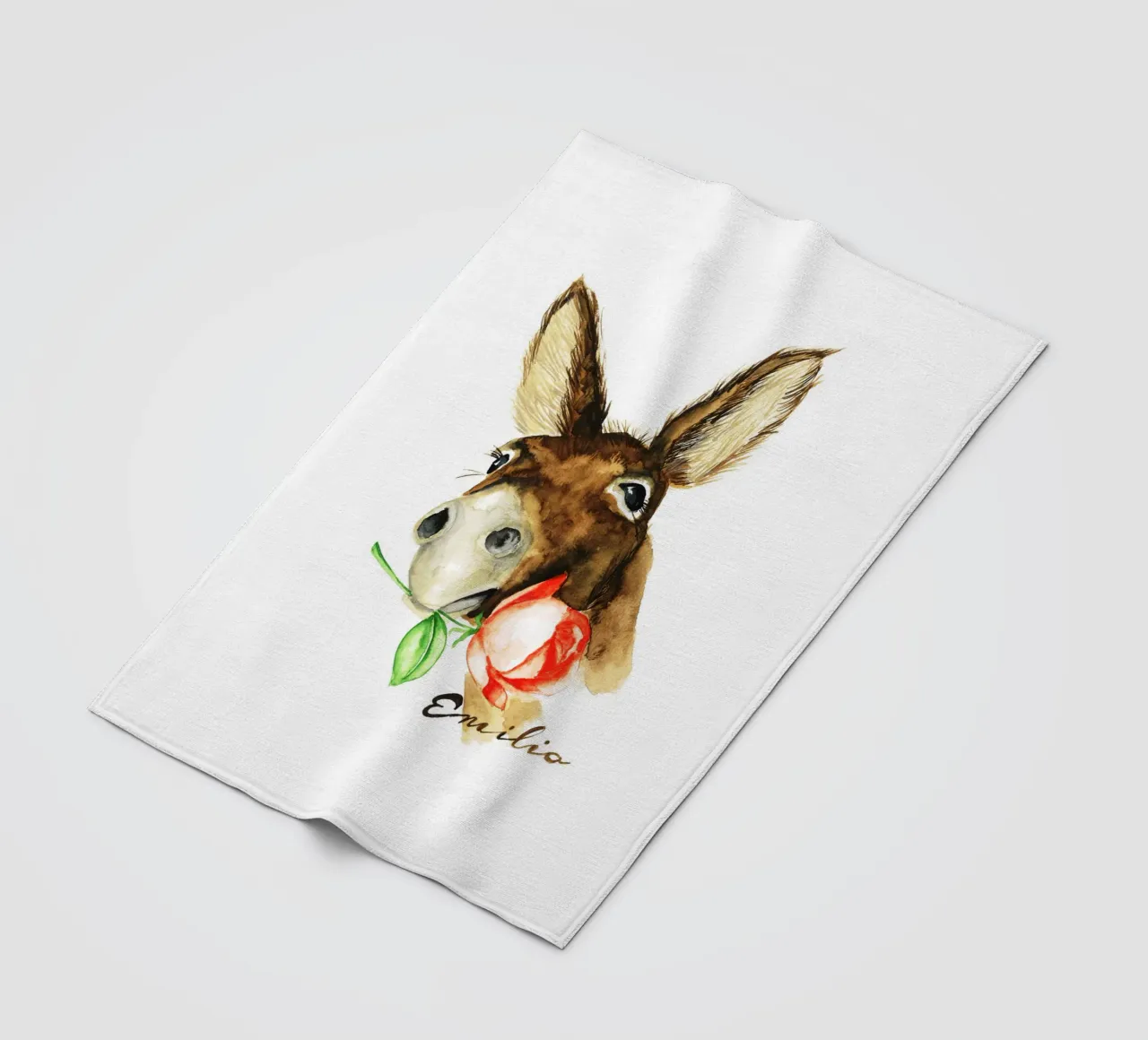 Emilio the Donkey coperta in pile da Nathys_illustration