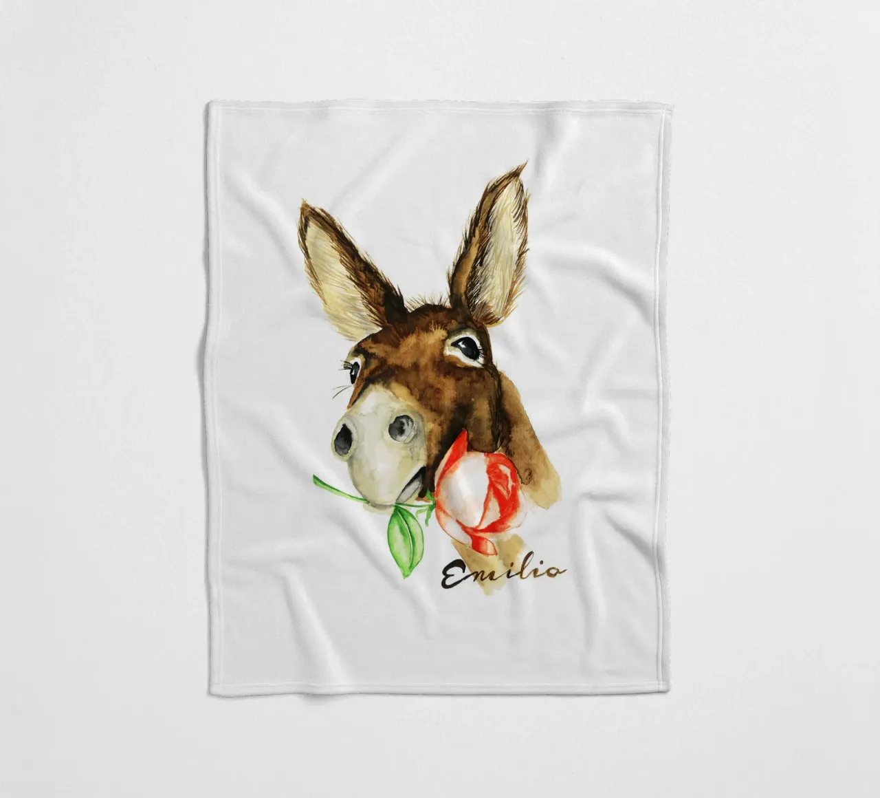 Emilio the Donkey coperta in pile da Nathys_illustration