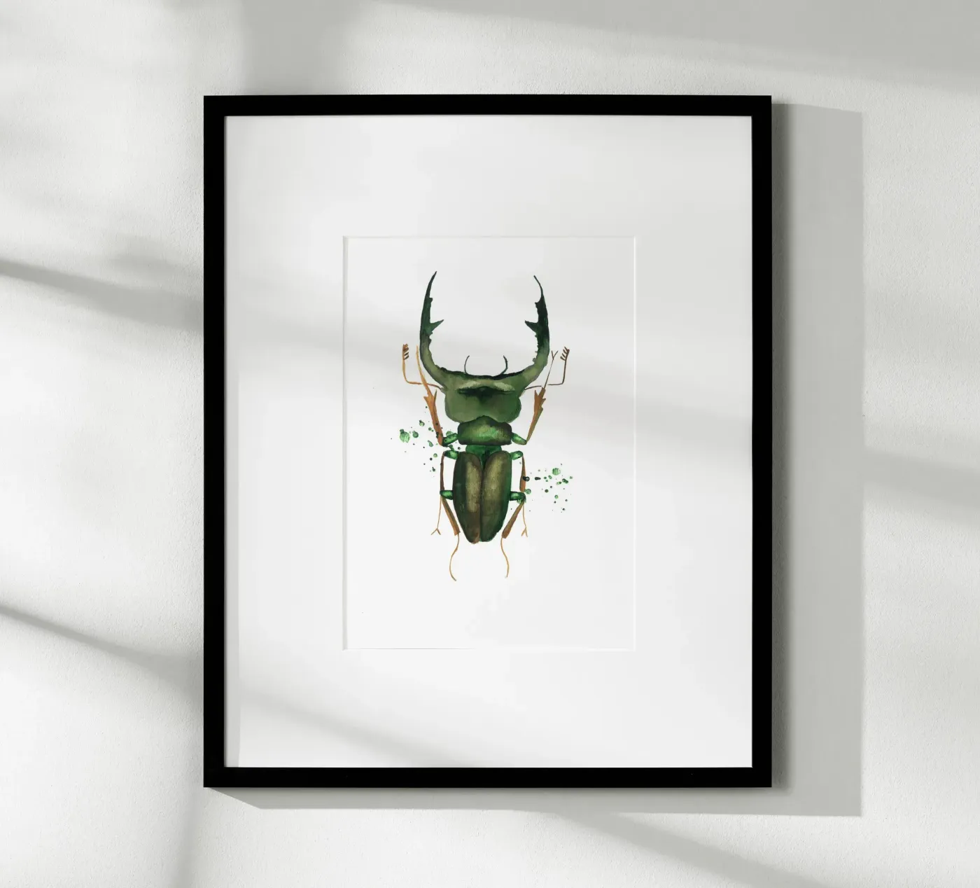 green deer beetle poster da Nathys_illustration