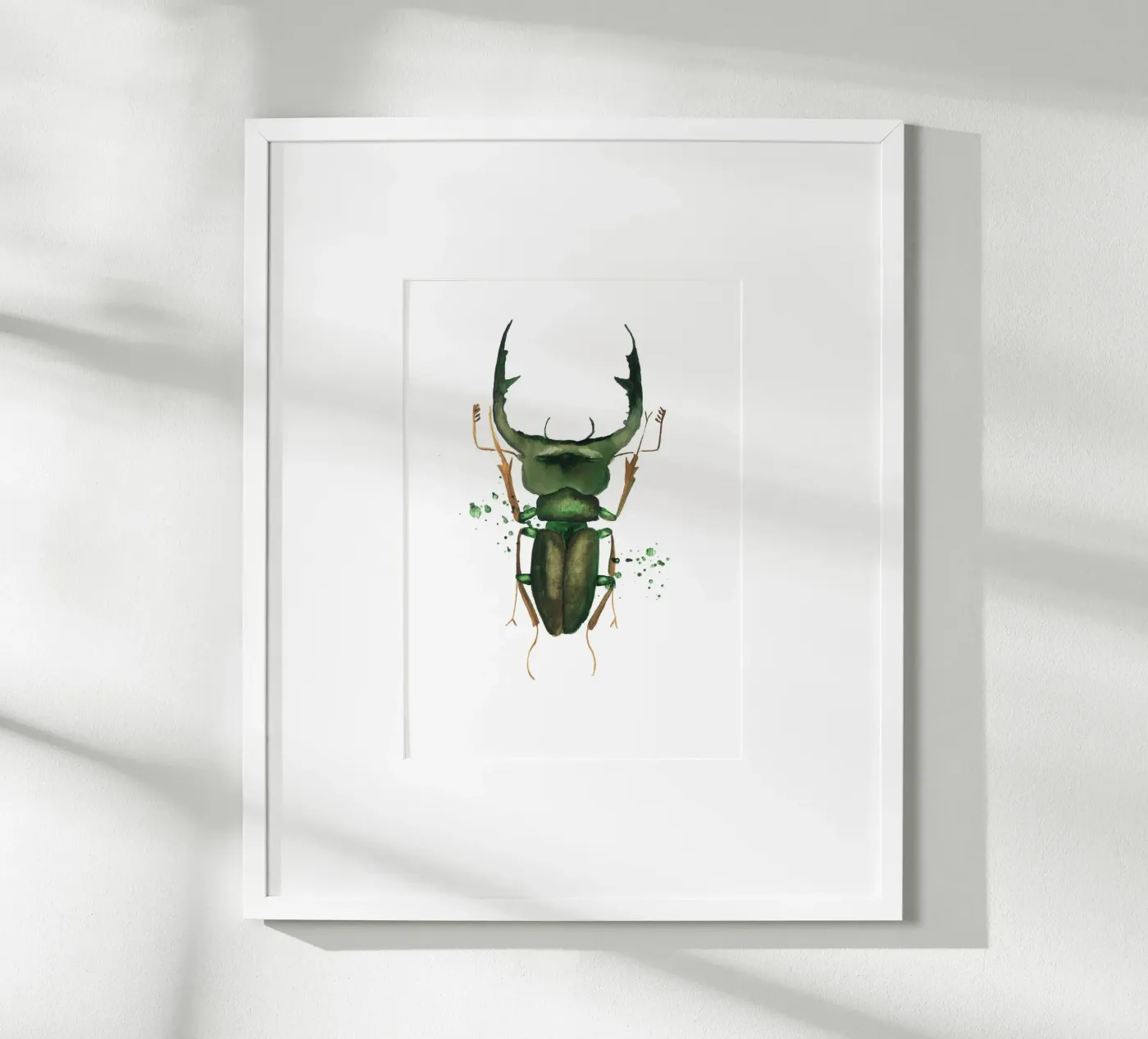 green deer beetle poster da Nathys_illustration
