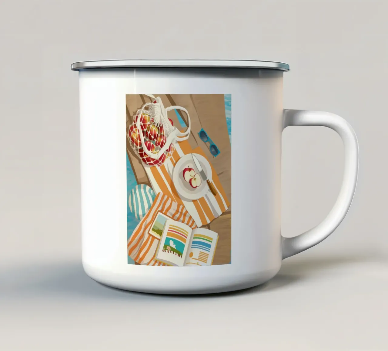 Momenti mattutini accoglienti tazza in smalto da Sky Velour