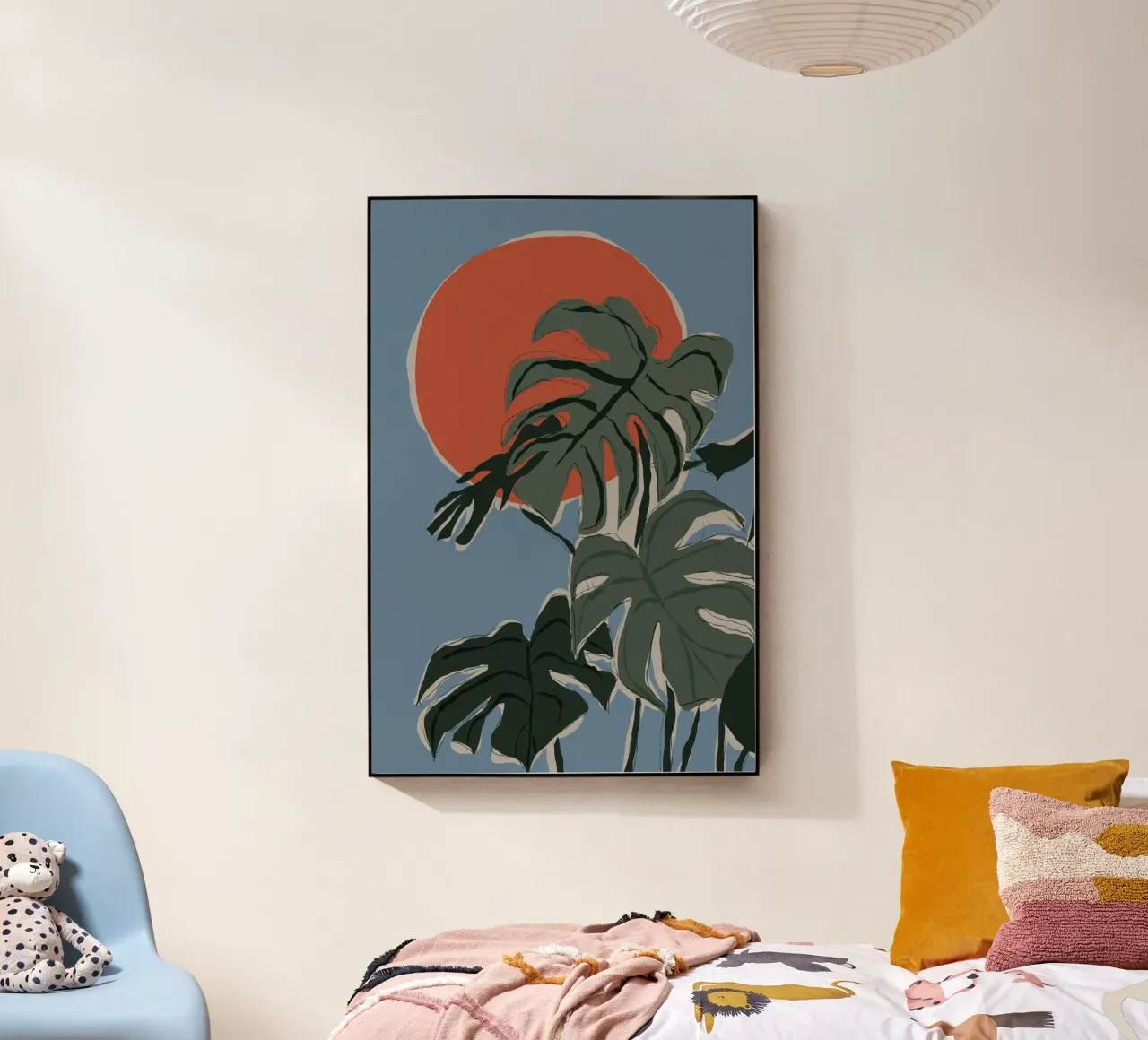 Monstera Sunset acrylic glass by treechild