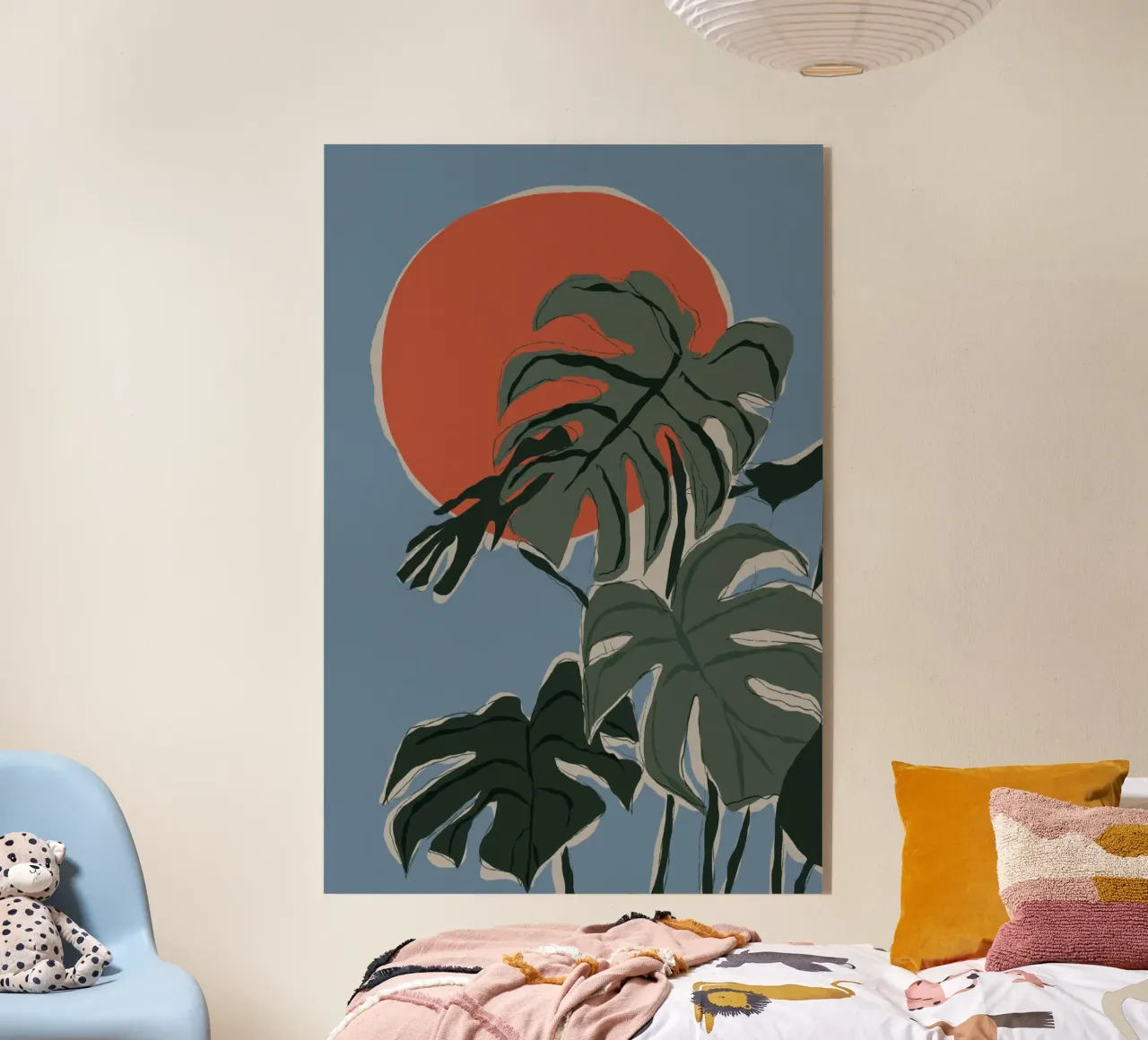 Monstera Sunset acrylic glass by treechild
