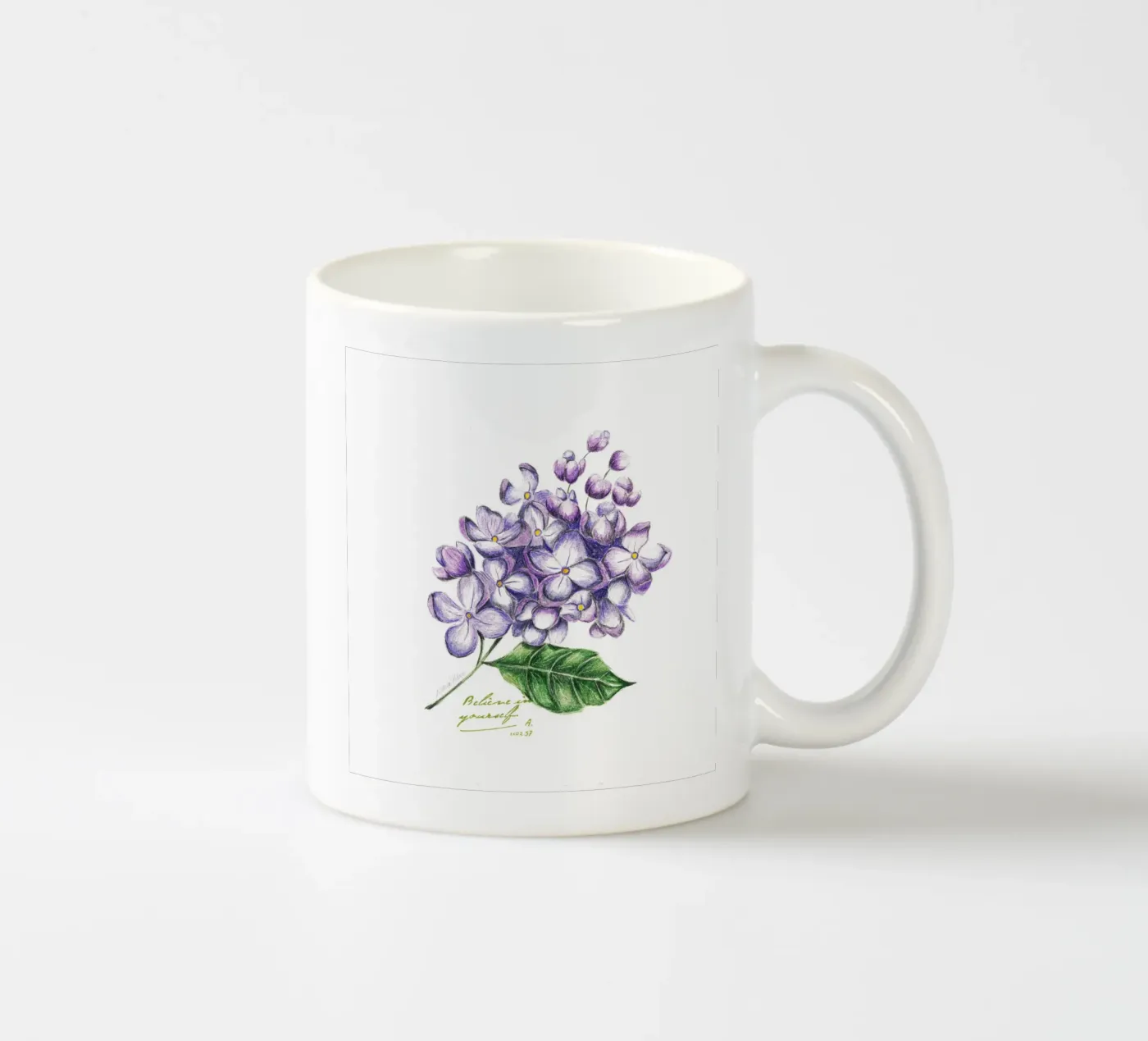 lilac ceramic mug by Nathys_illustration