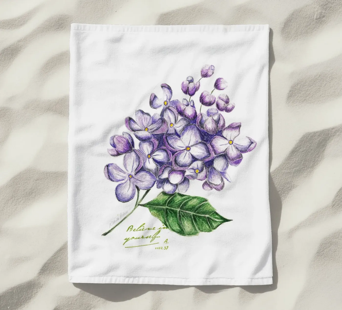 lilac strandhanddoek van Nathys_illustration