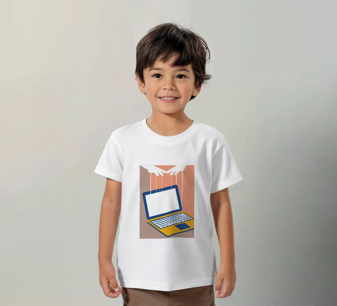 Laptop-Handpuppen Kinder T-Shirt von Jurshopp