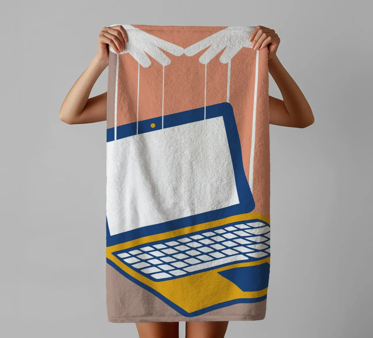 Laptop-Handpuppen Handtuch von Jurshopp