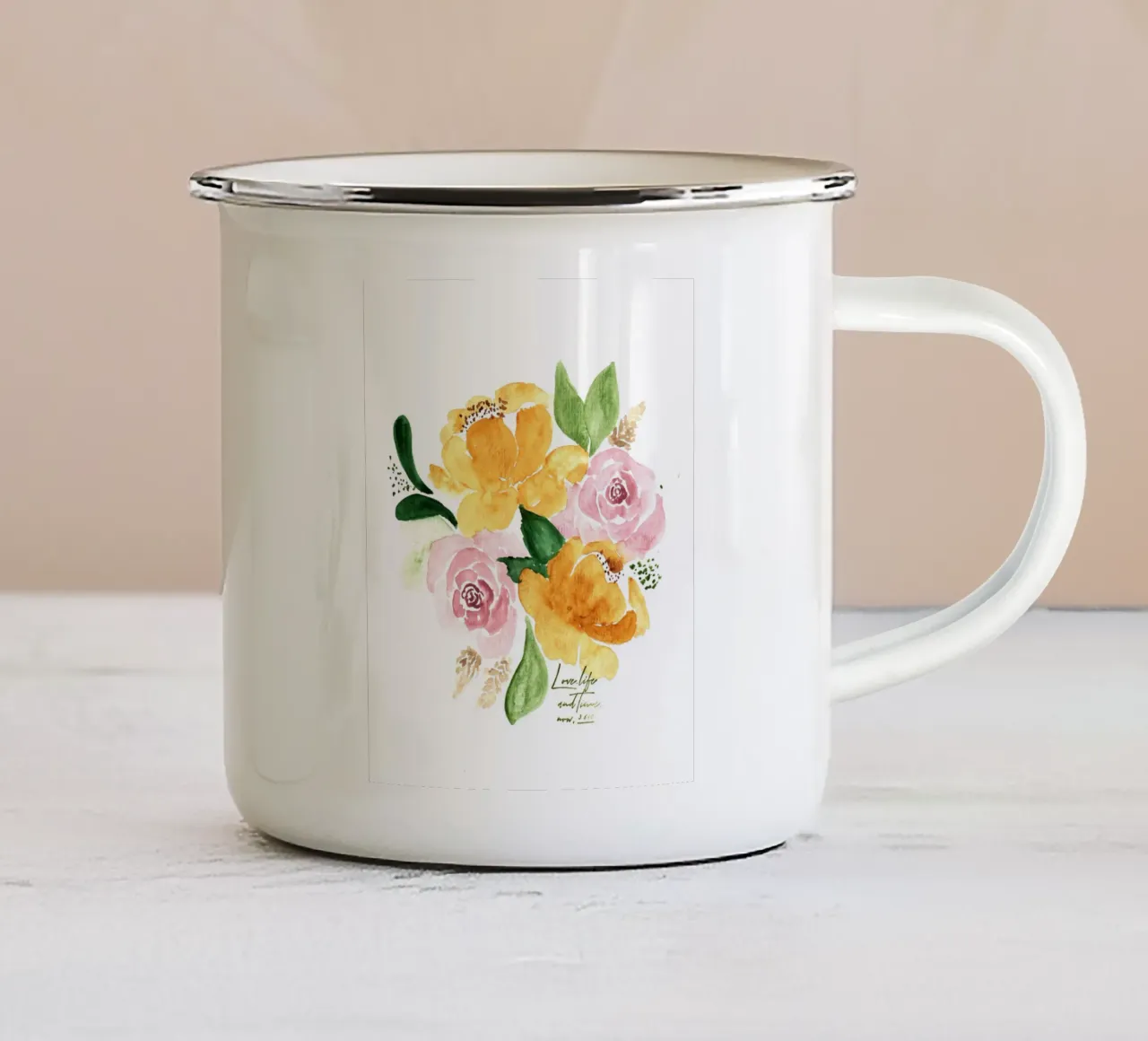 Sommerglück tazza in smalto da Nathys_illustration