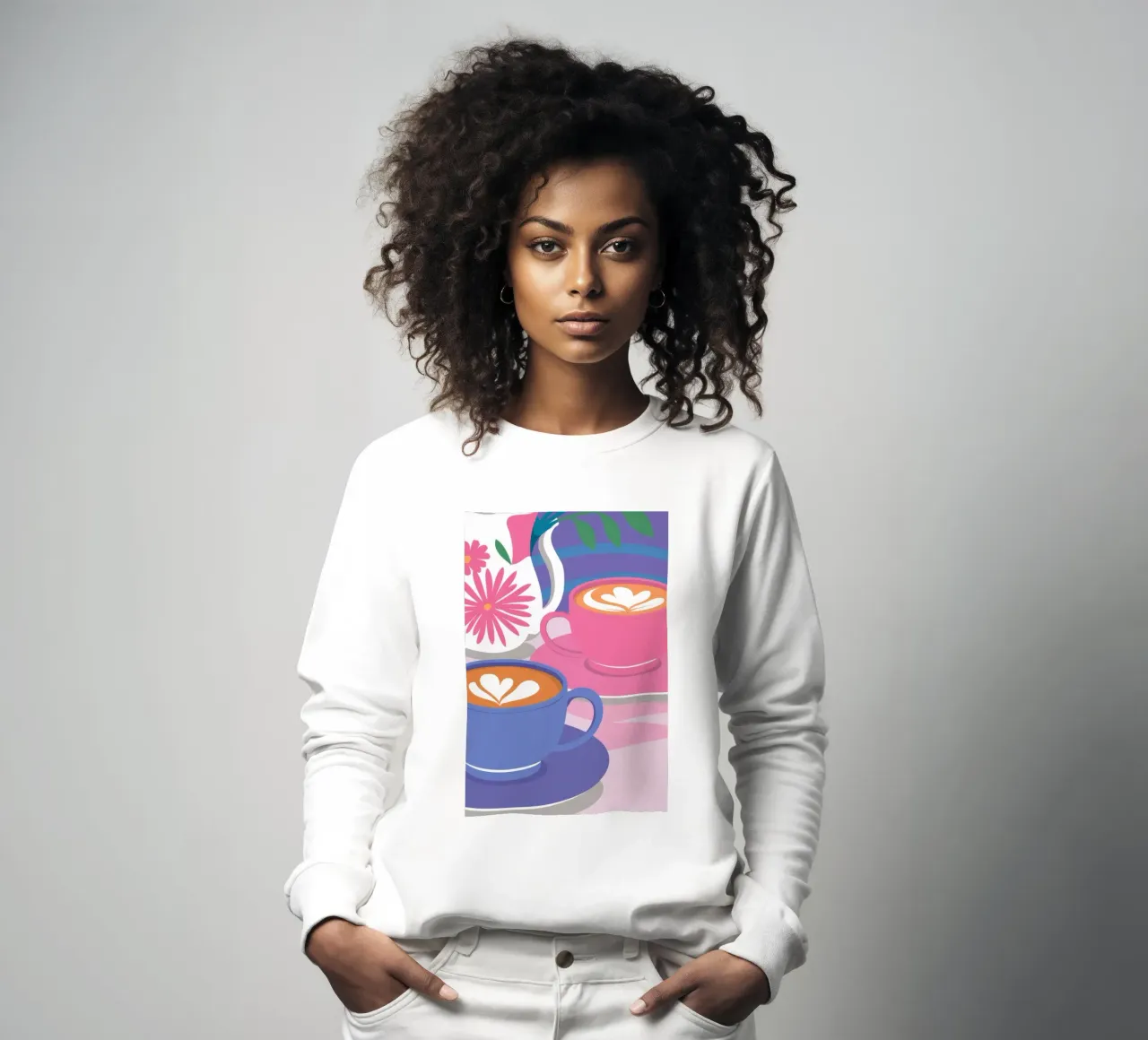 Cuori di Latte Art felpa da Sky Velour