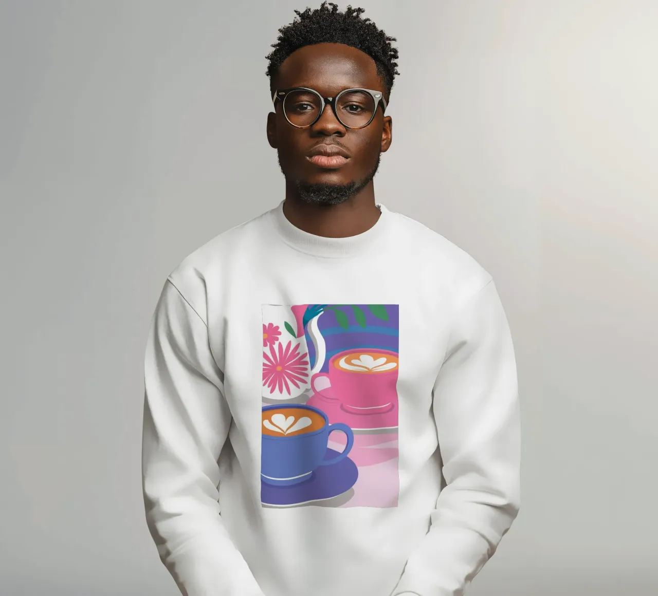 Cuori di Latte Art felpa da Sky Velour