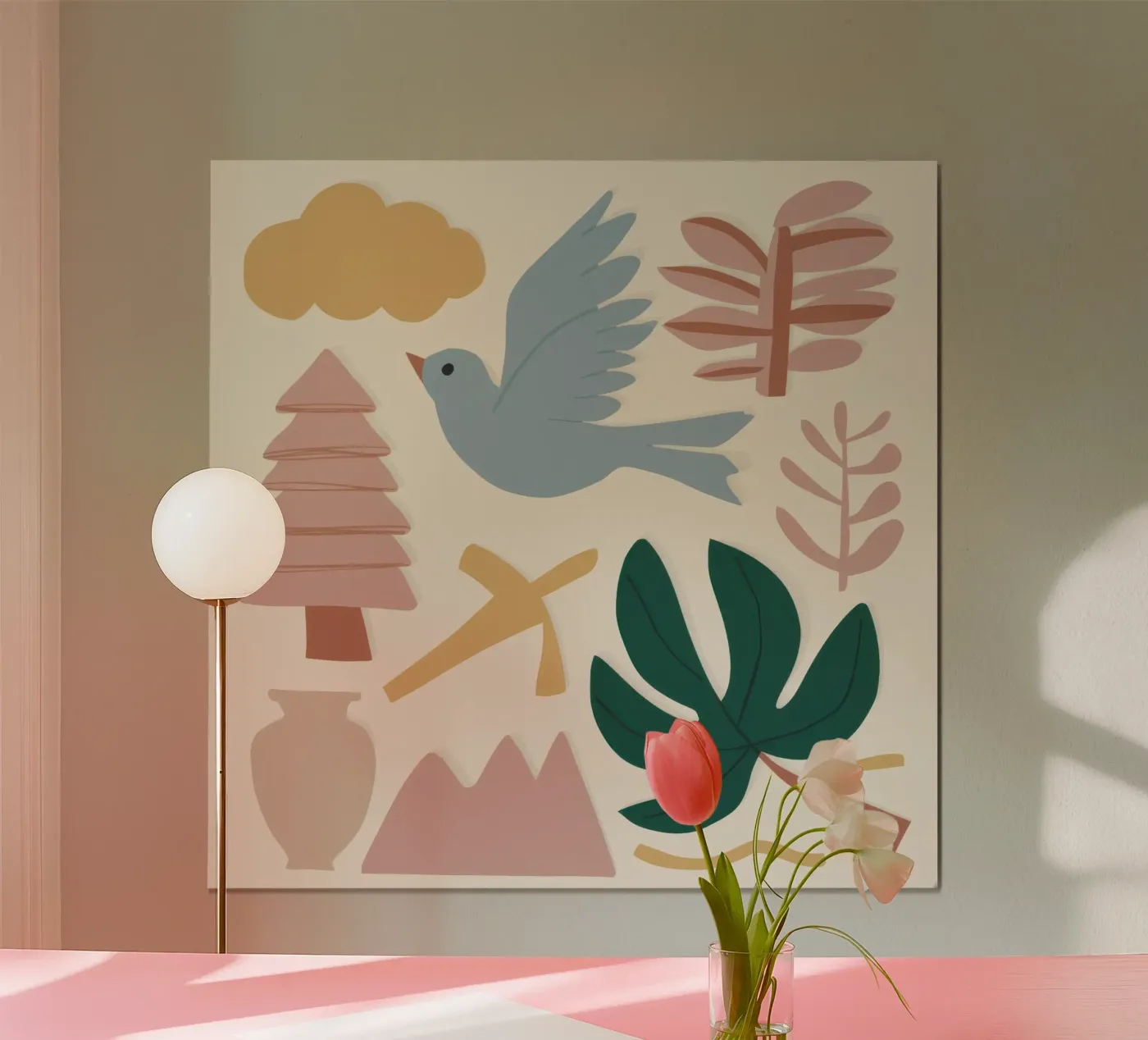 Pastel Folk Elements poster by Sky Velour