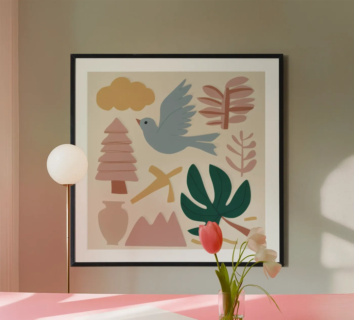 Pastel Folk Elements poster by Sky Velour