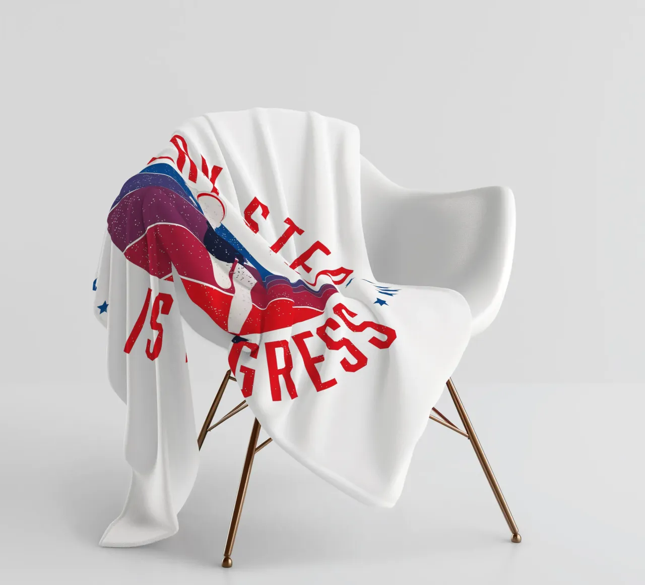 Ogni passo è un progresso. Slogan motivazionale per i runner. coperta in pile da CalliLetters