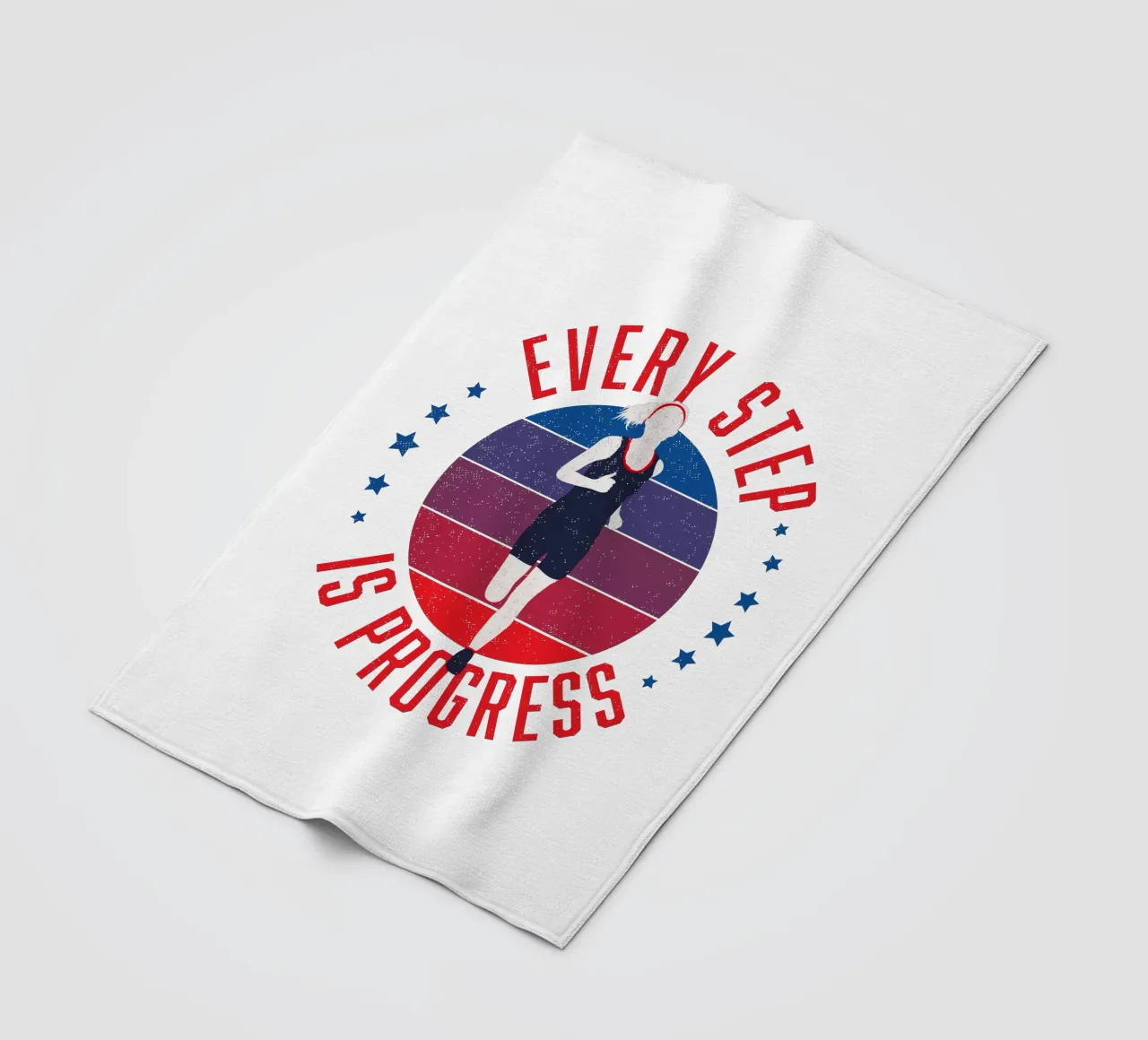 Ogni passo è un progresso. Slogan motivazionale per i runner. coperta in pile da CalliLetters
