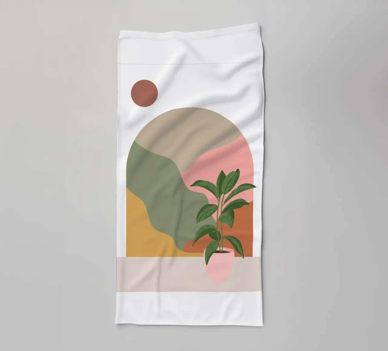 Abstrakte Terrakotta Handtuch von DesignArt