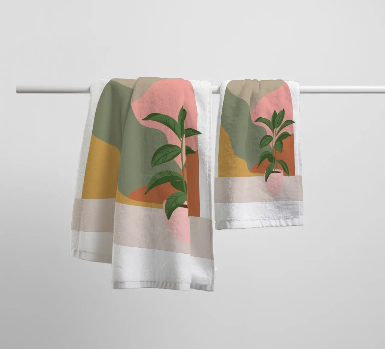 Abstrakte Terrakotta Handtuch von DesignArt