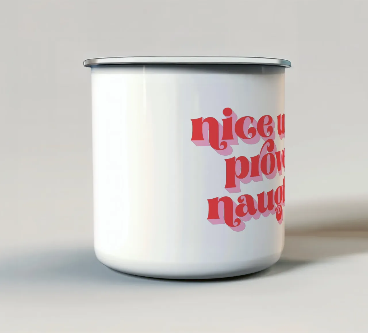 Simpatico fino a prova contraria tazza in smalto da Winter Whispers