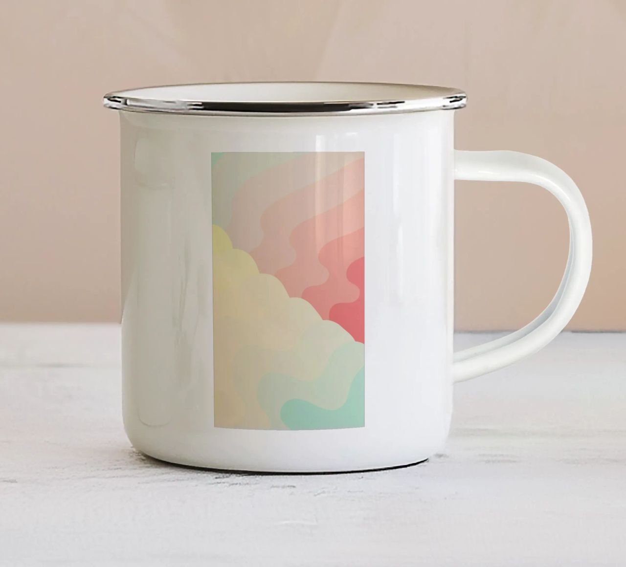 Ebb & Flow tazza in smalto da Tracie Andrews