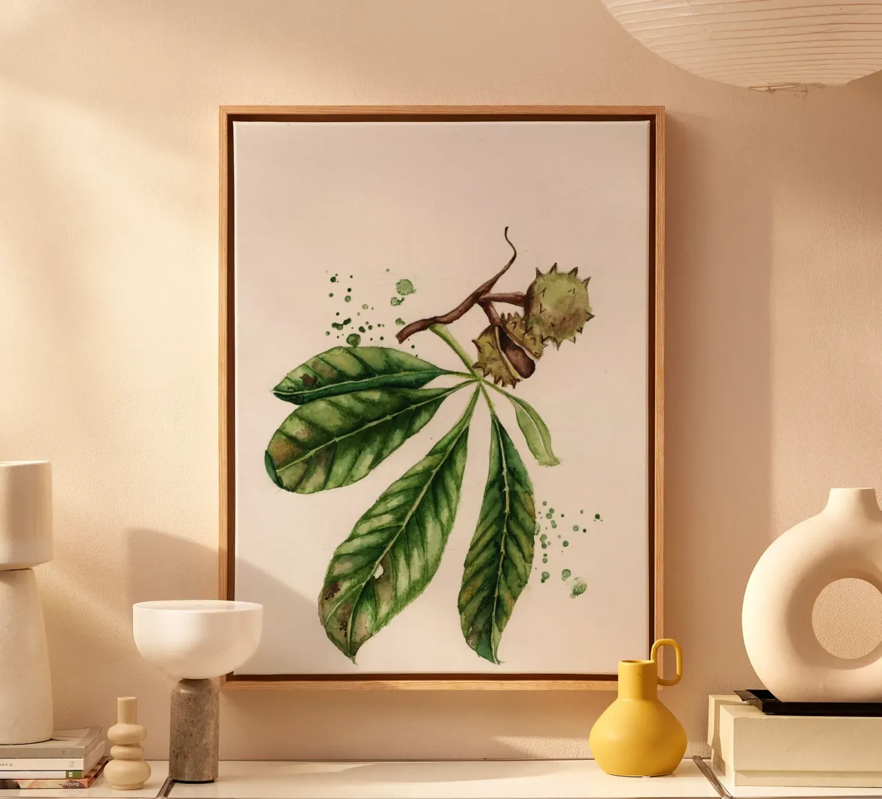chesnut autumn canvas met Baklijst van Nathys_illustration