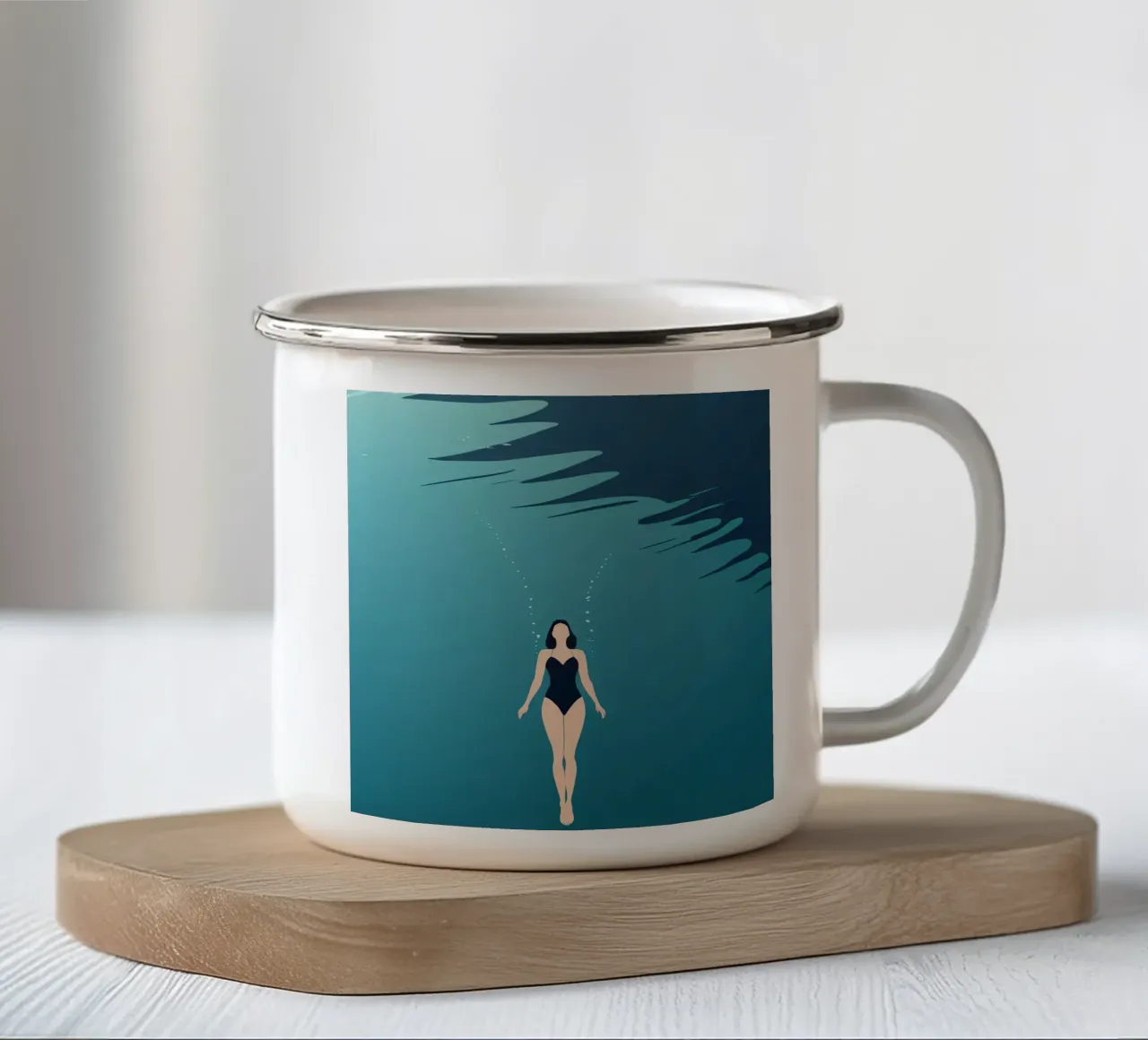 Serenità profonda tazza in smalto da Maison Solis