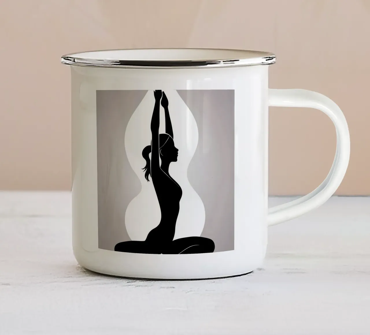 Luce interiore tazza in smalto da Maison Solis