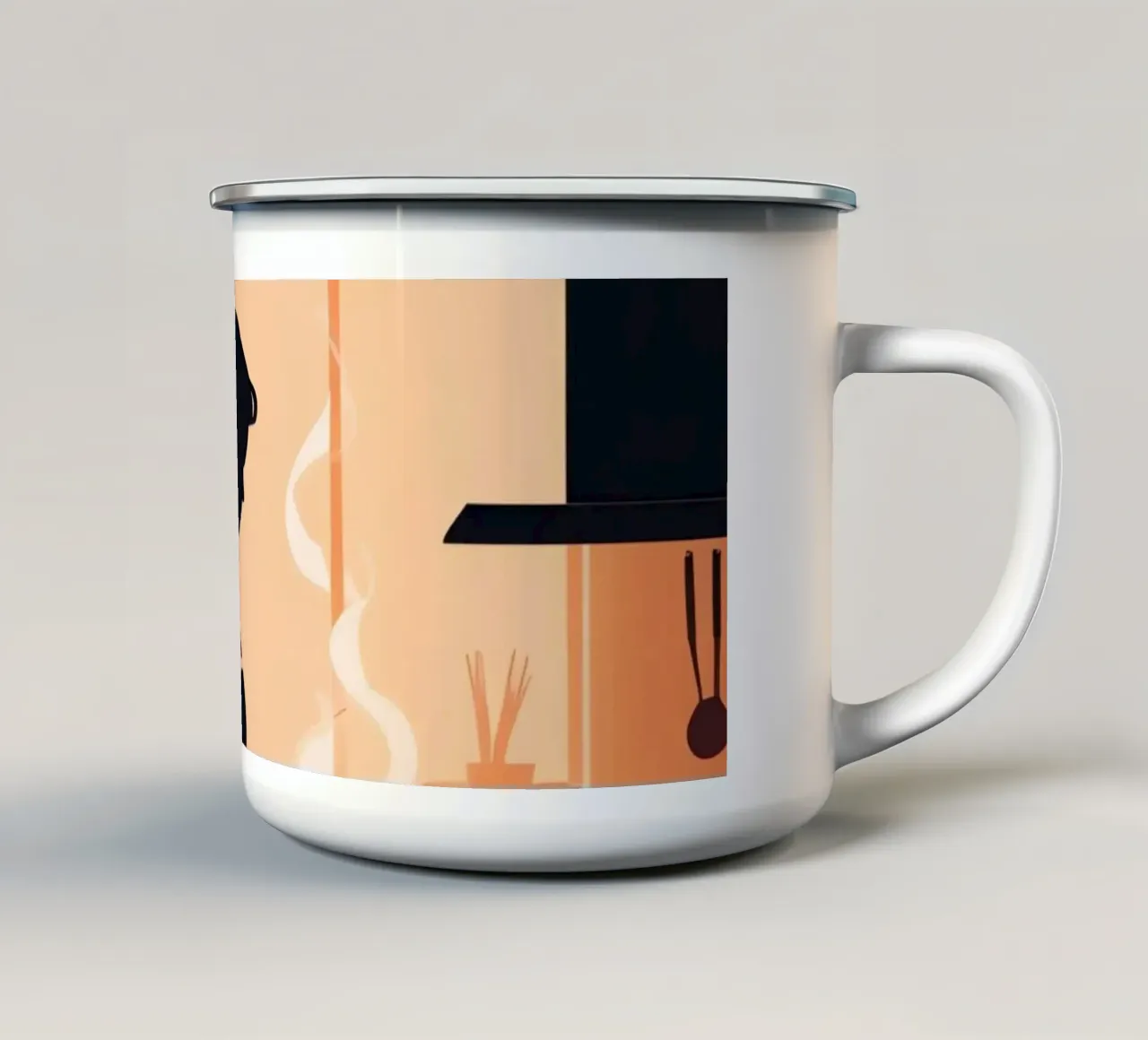 Calde serate in cucina tazza in smalto da Maison Solis