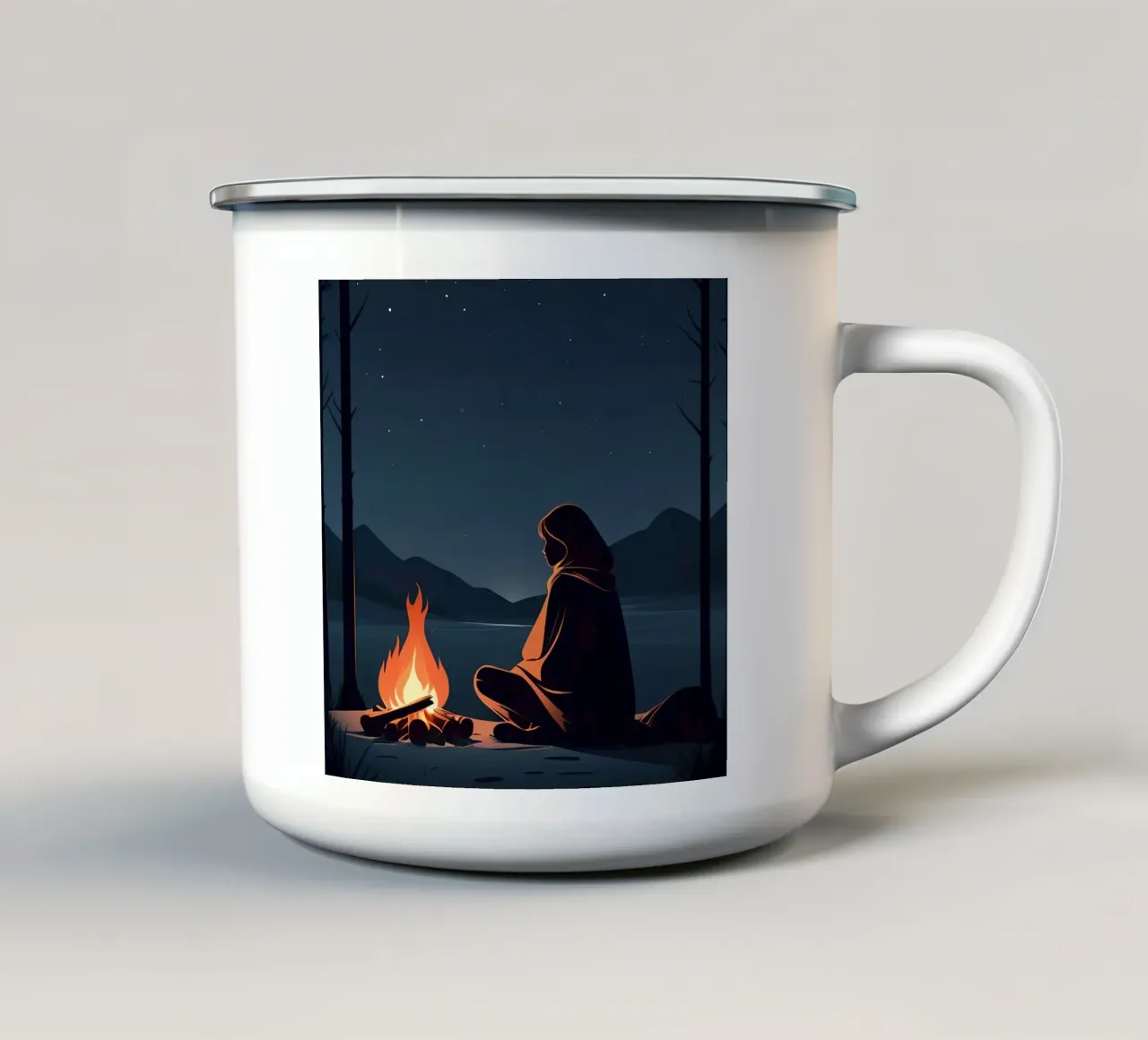 Stelle e momenti di tranquillità tazza in smalto da Maison Solis