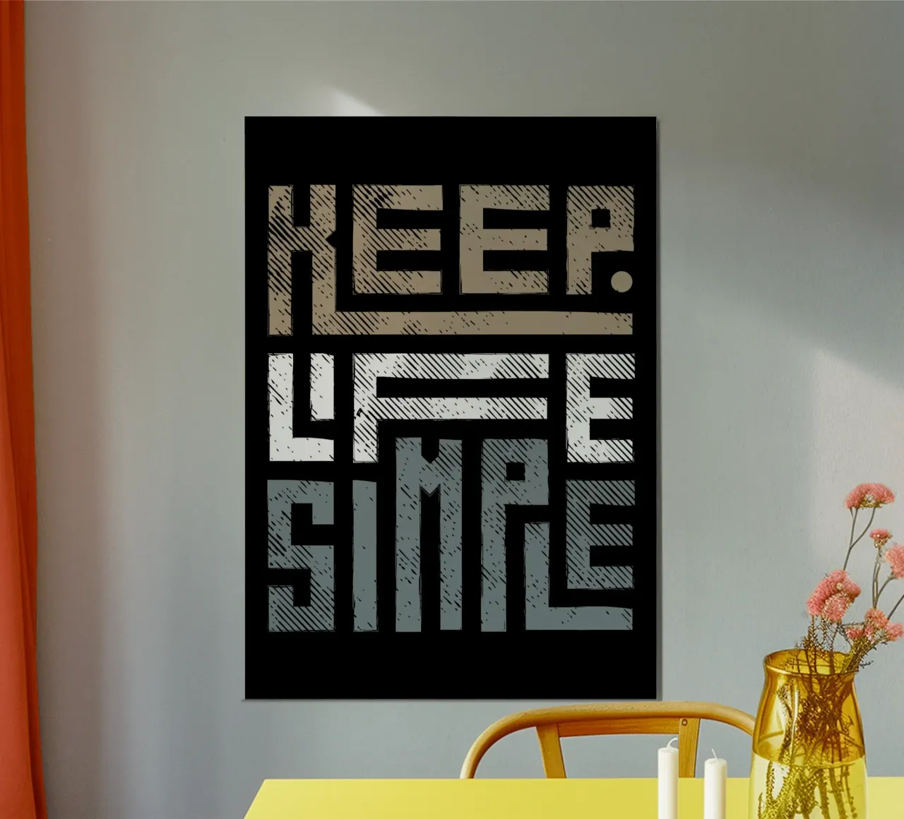 KEEP LIFE SIMPLE poster da ARTEVO
