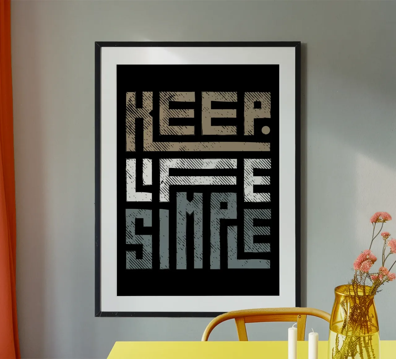 KEEP LIFE SIMPLE poster da ARTEVO