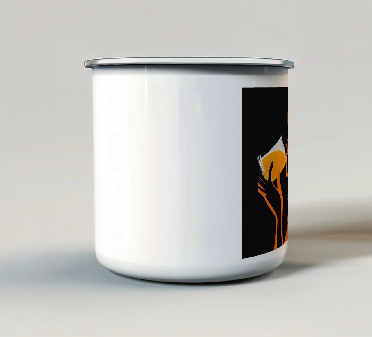 Bagliore di agrumi tazza in smalto da Maison Solis