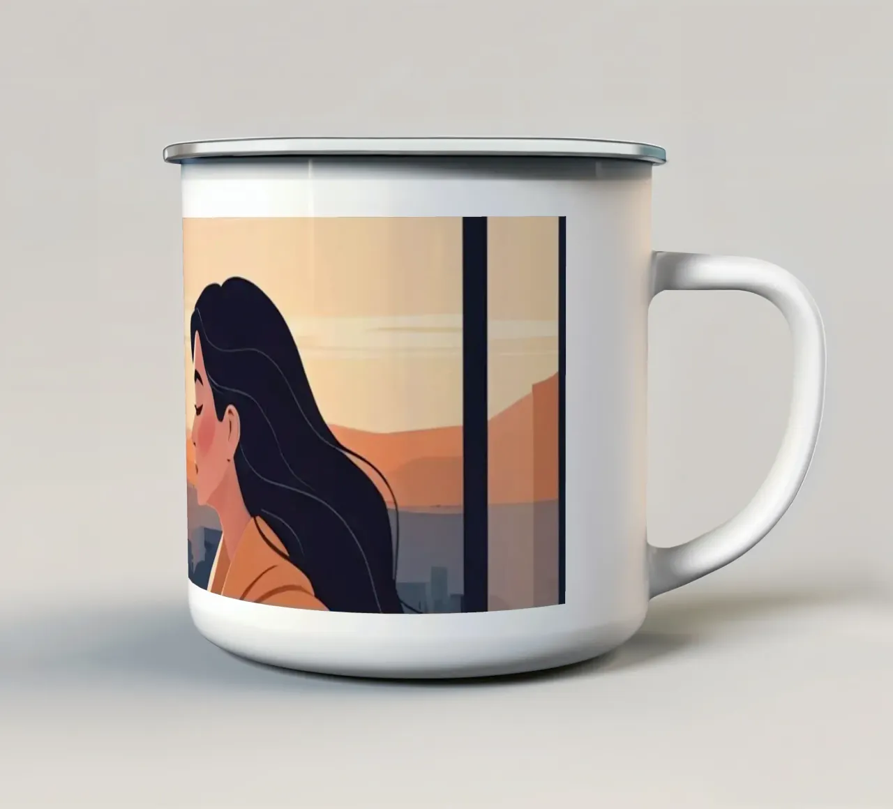 Brezza dell'ora d'oro tazza in smalto da Maison Solis