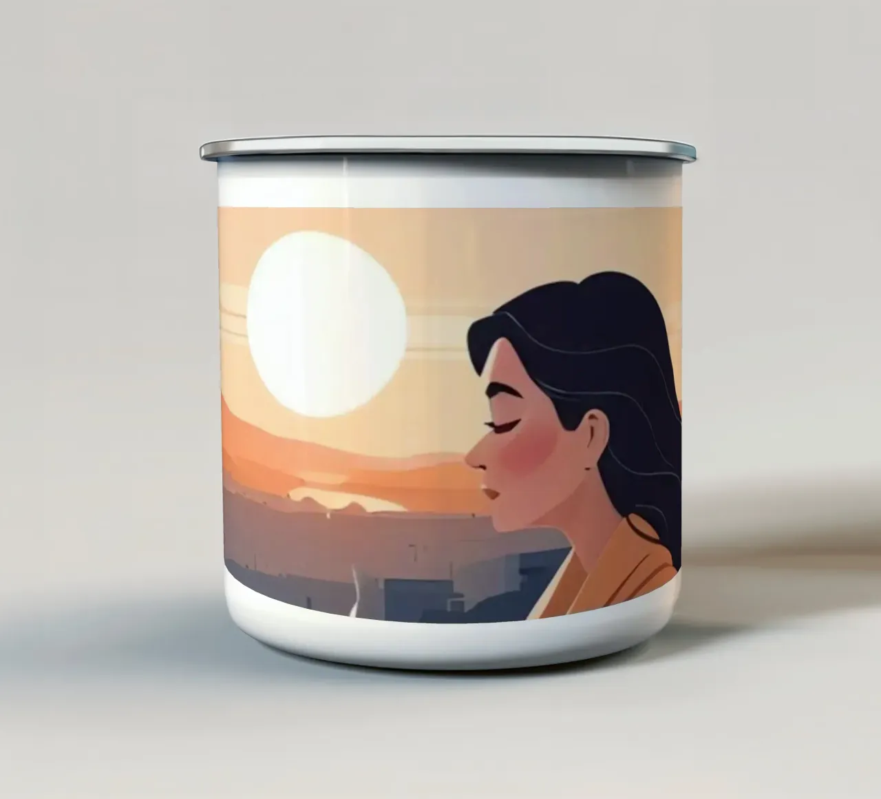 Brezza dell'ora d'oro tazza in smalto da Maison Solis