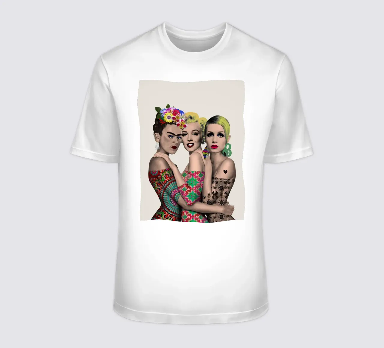 Kahlo, Monroe e Twiggy t-shirt da Ana Paula Hoppe