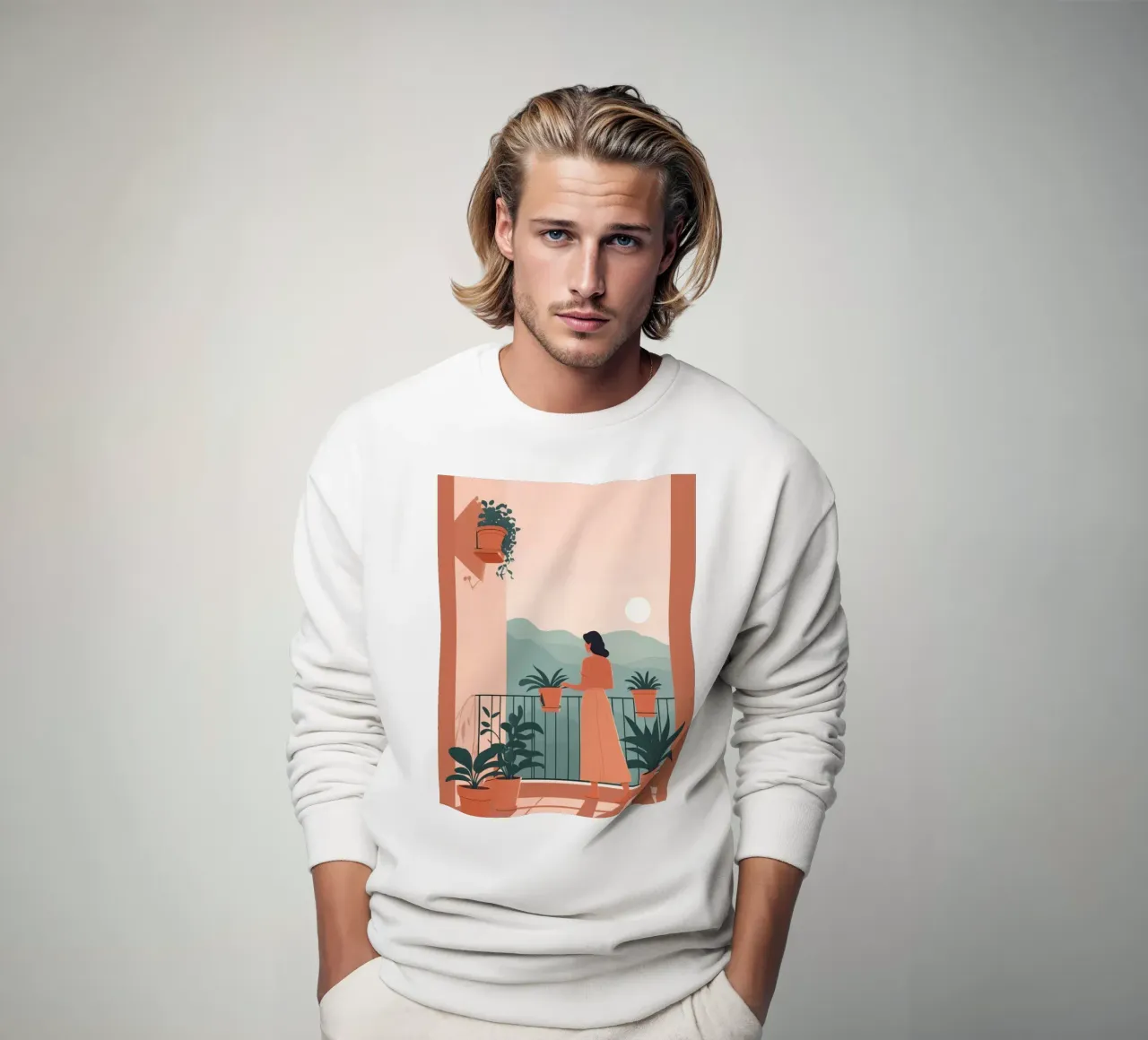 Morning with the Plants sweatshirt by Maison Solis