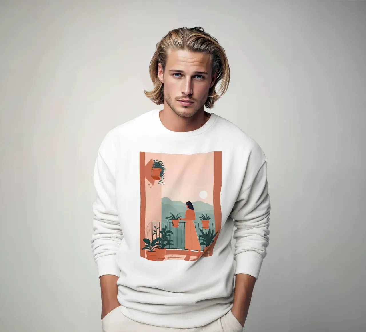 Mattina con le piante felpa da Maison Solis