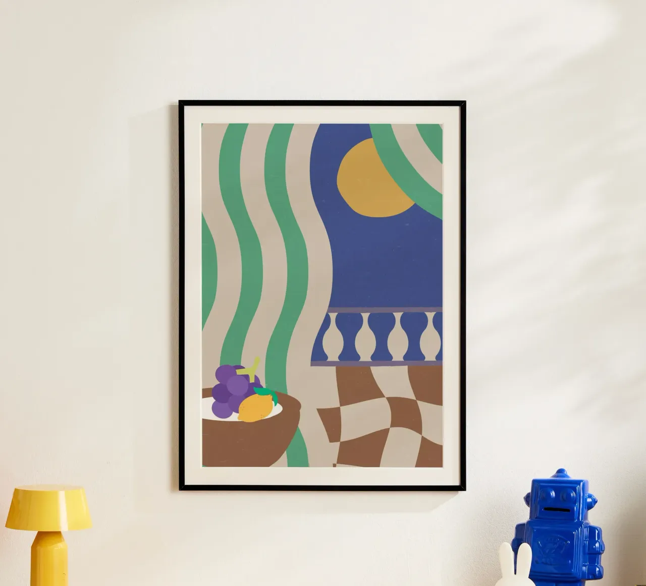 Arte astratta in grassetto poster con telaio in alluminio da DesignArt
