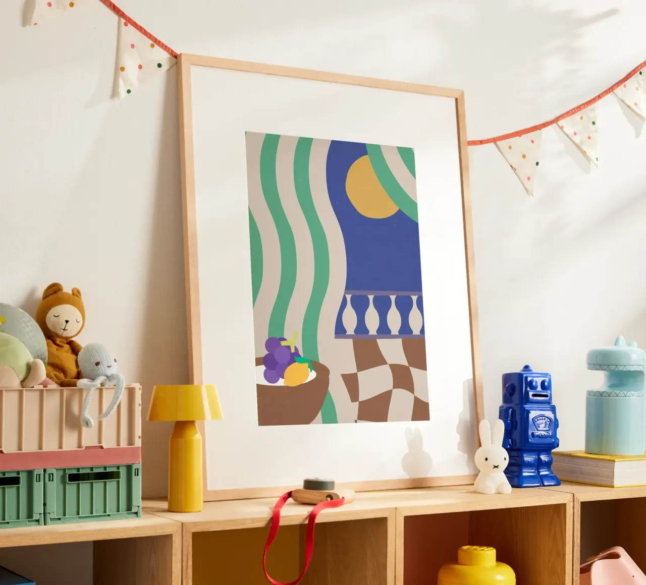 Arte astratta in grassetto poster con telaio in alluminio da DesignArt