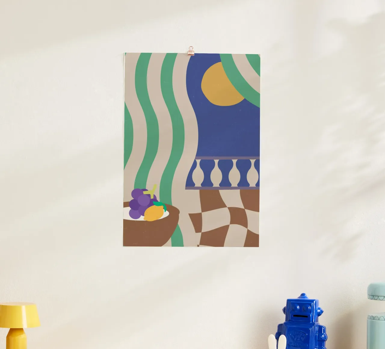 Arte astratta in grassetto poster con telaio in alluminio da DesignArt
